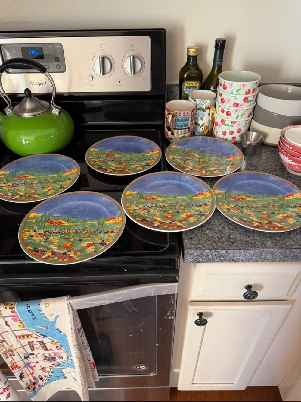 Vintage Villeroy & Bach “Key Grande” 6 Salad Plates, Tipo Viva Monet Collection